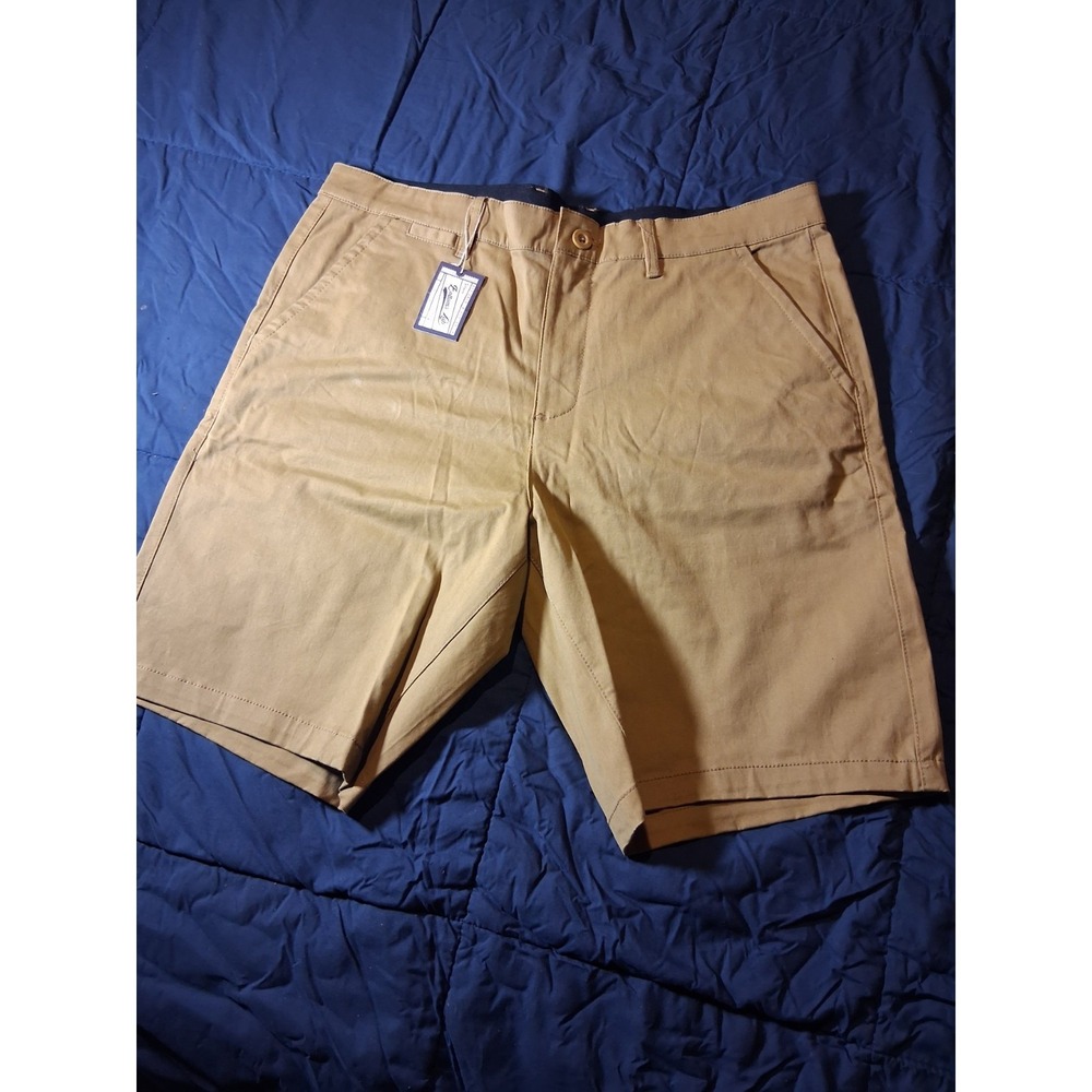 Bottoms Up Men's‎ Sz Large Shorts Khaki Stretch Waist 9" Inseam NWT